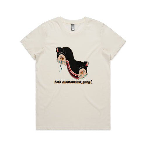 Disassociate Tee by Lonely Kids Club. All clothing from our T-shirts to our shorts and hoodies are ethically made, and printed packed and shipped from Sydney.