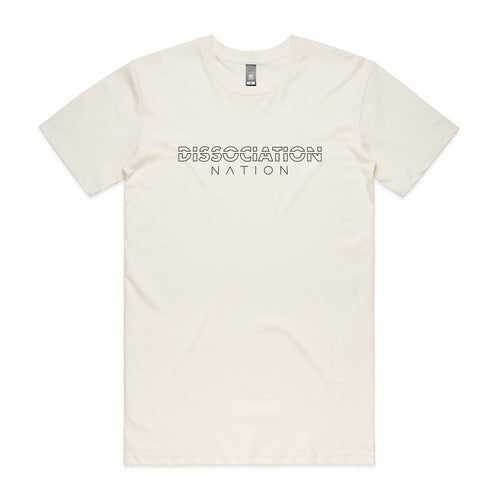 Dissociation Nation Tee by Lonely Kids Club. All clothing from our T-shirts to our shorts and hoodies are ethically made, and printed packed and shipped from Sydney.