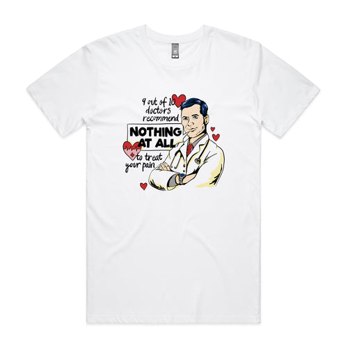 Doctors Recommend Tee by Lonely Kids Club. All clothing from our T-shirts to our shorts and hoodies are ethically made, and printed packed and shipped from Sydney.