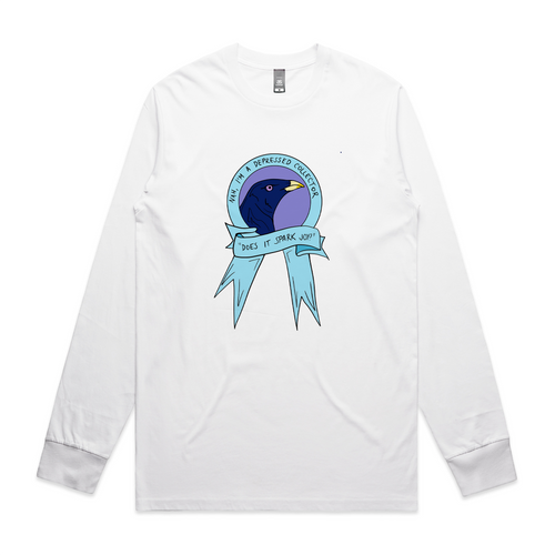 Does It Spark Joy Tee by Lonely Kids Club. All clothing from our T-shirts to our shorts and hoodies are ethically made, and printed packed and shipped from Sydney.