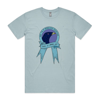 Does It Spark Joy Tee by Lonely Kids Club. All clothing from our T-shirts to our shorts and hoodies are ethically made, and printed packed and shipped from Sydney.