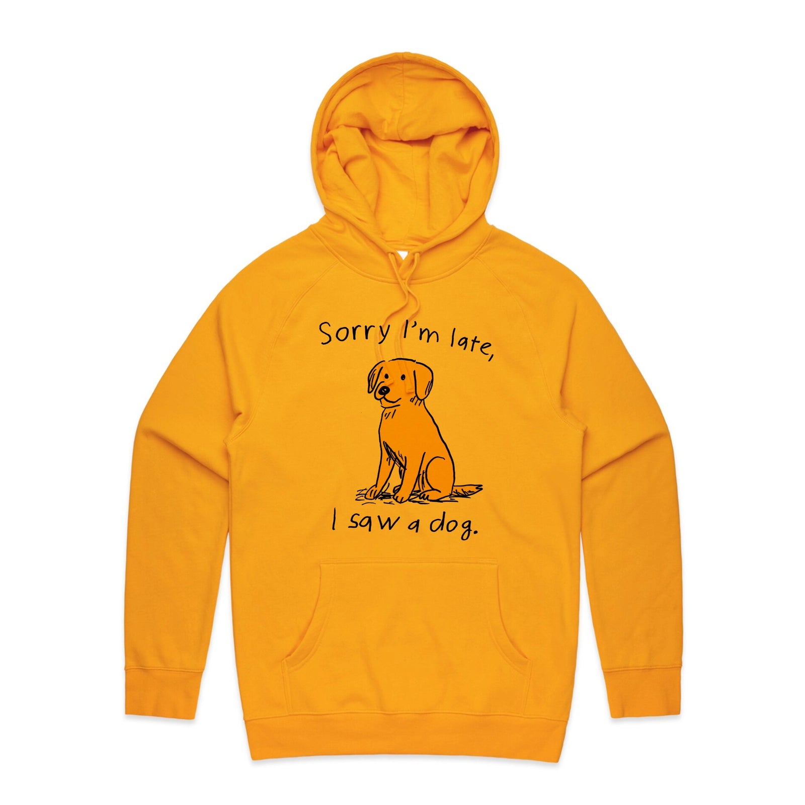 I Saw A Dog Hoodie by Lonely Kids Club. All clothing from our T-shirts to our shorts and hoodies are ethically made, and printed packed and shipped from Sydney.