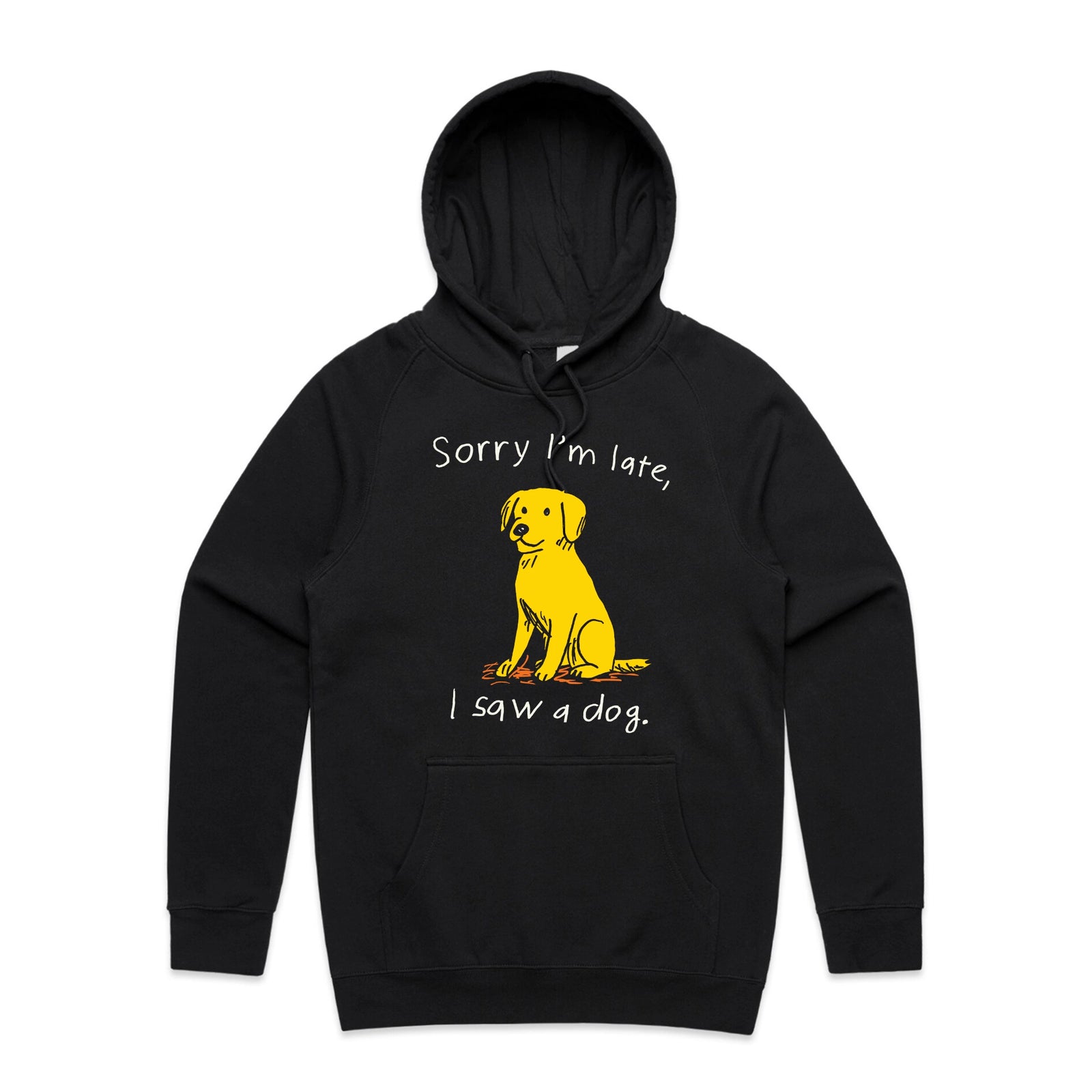 I Saw A Dog Hoodie by Lonely Kids Club. All clothing from our T-shirts to our shorts and hoodies are ethically made, and printed packed and shipped from Sydney.
