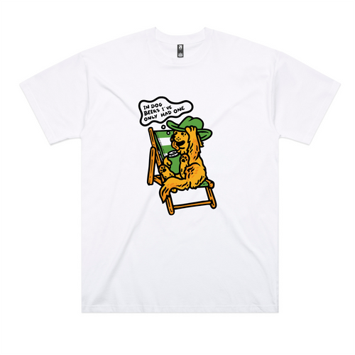 Dog Beers Oversized Tee by Lonely Kids Club. All clothing from our T-shirts to our shorts and hoodies are ethically made, and printed packed and shipped from Sydney.