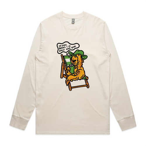 Dog Beers Tee by Lonely Kids Club. All clothing from our T-shirts to our shorts and hoodies are ethically made, and printed packed and shipped from Sydney.