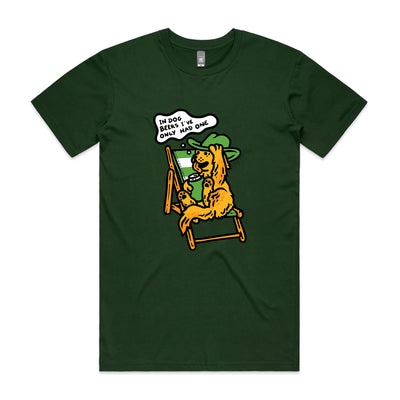 Dog Beers Tee by Lonely Kids Club. All clothing from our T-shirts to our shorts and hoodies are ethically made, and printed packed and shipped from Sydney.