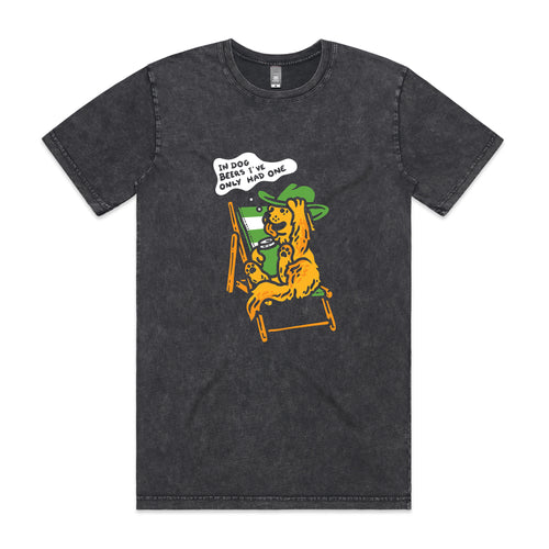 Dog Beers Tee by Lonely Kids Club. All clothing from our T-shirts to our shorts and hoodies are ethically made, and printed packed and shipped from Sydney.