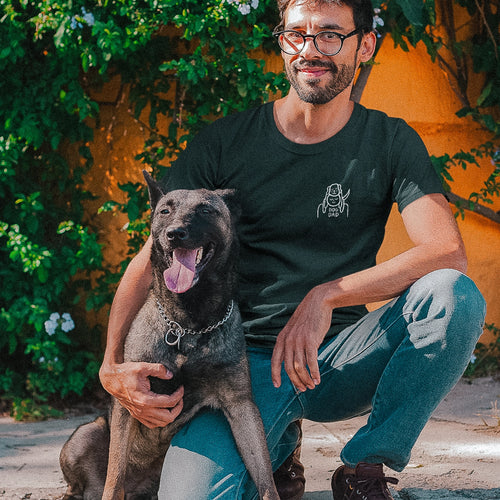 Dog Dad Tee by Lonely Kids Club. All clothing from our T-shirts to our shorts and hoodies are ethically made, and printed packed and shipped from Sydney.