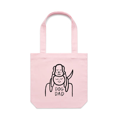 Dog Dad Tote by Lonely Kids Club. All clothing from our T-shirts to our shorts and hoodies are ethically made, and printed packed and shipped from Sydney.