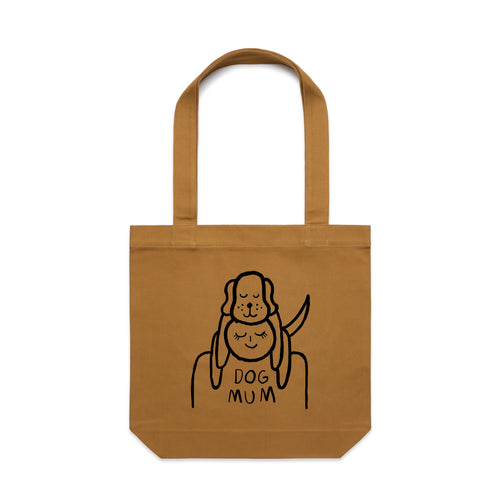Dog Mum Tote by Lonely Kids Club. All clothing from our T-shirts to our shorts and hoodies are ethically made, and printed packed and shipped from Sydney.