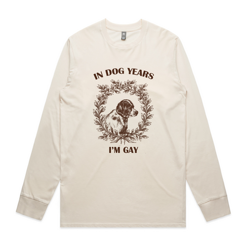 Dog Years Tee by Lonely Kids Club. All clothing from our T-shirts to our shorts and hoodies are ethically made, and printed packed and shipped from Sydney.
