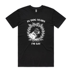 Dog Years Tee by Lonely Kids Club. All clothing from our T-shirts to our shorts and hoodies are ethically made, and printed packed and shipped from Sydney.