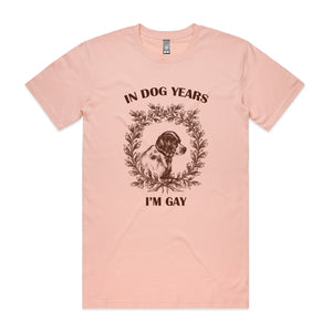 Dog Years Tee by Lonely Kids Club. All clothing from our T-shirts to our shorts and hoodies are ethically made, and printed packed and shipped from Sydney.
