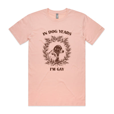 Dog Years Tee by Lonely Kids Club. All clothing from our T-shirts to our shorts and hoodies are ethically made, and printed packed and shipped from Sydney.