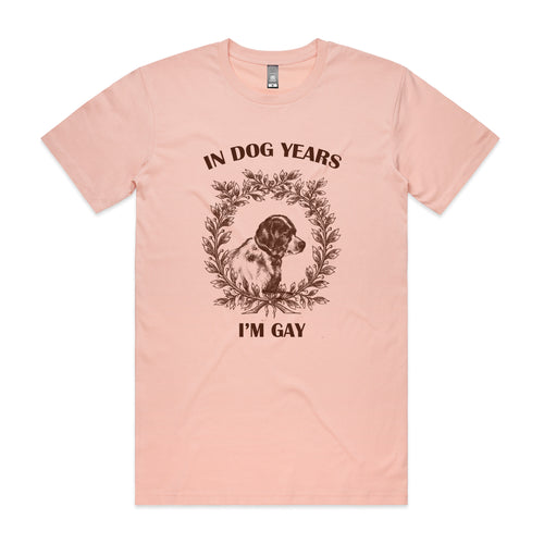 Dog Years Tee by Lonely Kids Club. All clothing from our T-shirts to our shorts and hoodies are ethically made, and printed packed and shipped from Sydney.