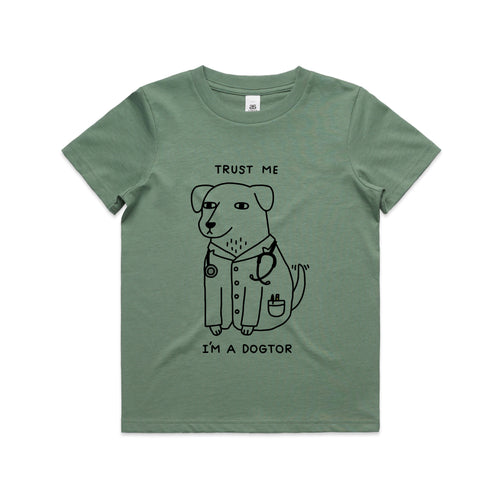 Dogtor Kids Tee by Lonely Kids Club. All clothing from our T-shirts to our shorts and hoodies are ethically made, and printed packed and shipped from Sydney.