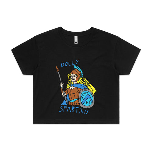 Dolly Spartan Tee by Lonely Kids Club. All clothing from our T-shirts to our shorts and hoodies are ethically made, and printed packed and shipped from Sydney.