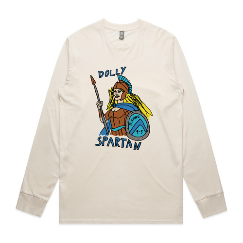 Dolly Spartan Tee by Lonely Kids Club. All clothing from our T-shirts to our shorts and hoodies are ethically made, and printed packed and shipped from Sydney.