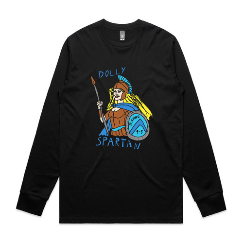 Dolly Spartan Tee by Lonely Kids Club. All clothing from our T-shirts to our shorts and hoodies are ethically made, and printed packed and shipped from Sydney.