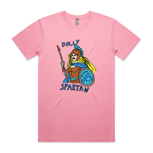 Dolly Spartan Tee by Lonely Kids Club. All clothing from our T-shirts to our shorts and hoodies are ethically made, and printed packed and shipped from Sydney.
