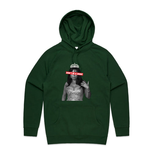 Don't Be A Chunt Hoodie by Lonely Kids Club. All clothing from our T-shirts to our shorts and hoodies are ethically made, and printed packed and shipped from Sydney.