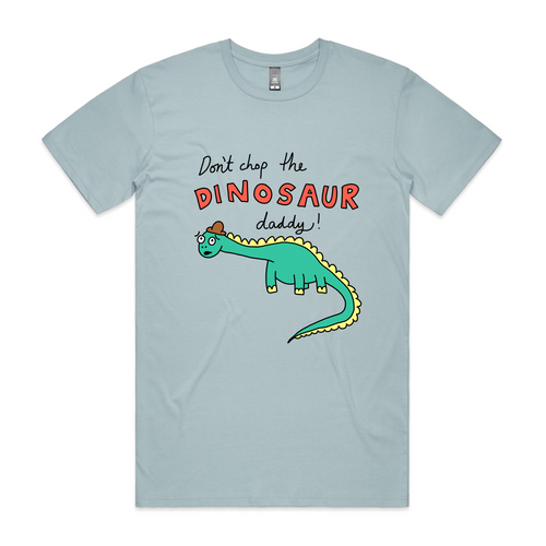 Don't Chop The Dinosaur Tee by Lonely Kids Club. All clothing from our T-shirts to our shorts and hoodies are ethically made, and printed packed and shipped from Sydney.