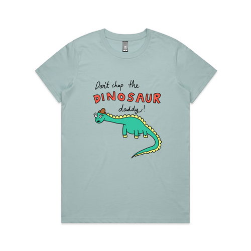 Don't Chop The Dinosaur Tee by Lonely Kids Club. All clothing from our T-shirts to our shorts and hoodies are ethically made, and printed packed and shipped from Sydney.
