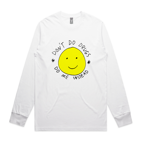 Don't Do Drugs Tee by Lonely Kids Club. All clothing from our T-shirts to our shorts and hoodies are ethically made, and printed packed and shipped from Sydney.