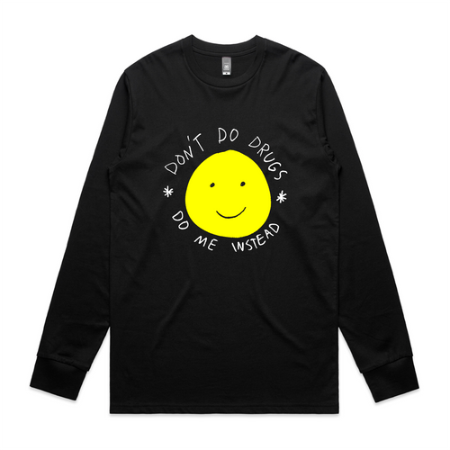 Don't Do Drugs Tee by Lonely Kids Club. All clothing from our T-shirts to our shorts and hoodies are ethically made, and printed packed and shipped from Sydney.