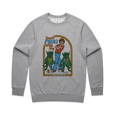 Don't Frig With Me Jumper by Lonely Kids Club. All clothing from our T-shirts to our shorts and hoodies are ethically made, and printed packed and shipped from Sydney.