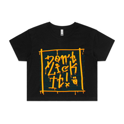 Don't Lick It Tee by Lonely Kids Club. All clothing from our T-shirts to our shorts and hoodies are ethically made, and printed packed and shipped from Sydney.