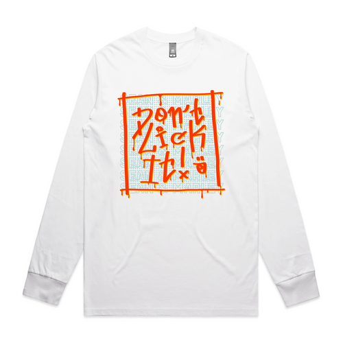 Don't Lick It Tee by Lonely Kids Club. All clothing from our T-shirts to our shorts and hoodies are ethically made, and printed packed and shipped from Sydney.