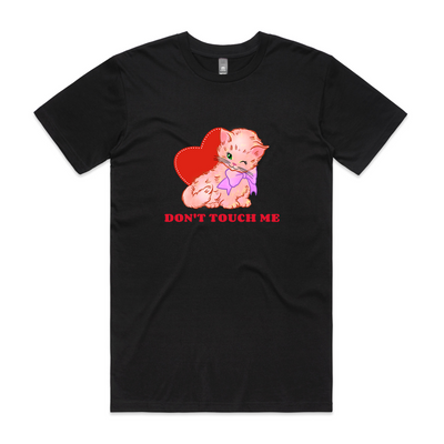Don't Touch Me Tee by Lonely Kids Club. All clothing from our T-shirts to our shorts and hoodies are ethically made, and printed packed and shipped from Sydney.