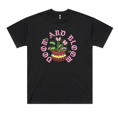 Doom And Bloom Oversized Tee by Lonely Kids Club. All clothing from our T-shirts to our shorts and hoodies are ethically made, and printed packed and shipped from Sydney.