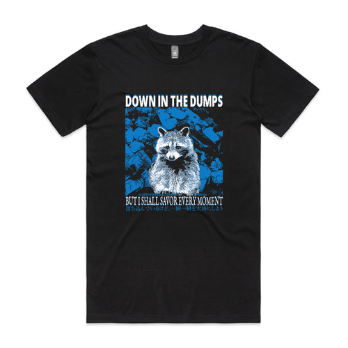 Down In The Dumps Tee by Lonely Kids Club. All clothing from our T-shirts to our shorts and hoodies are ethically made, and printed packed and shipped from Sydney.