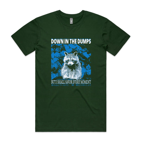 Down In The Dumps Tee by Lonely Kids Club. All clothing from our T-shirts to our shorts and hoodies are ethically made, and printed packed and shipped from Sydney.