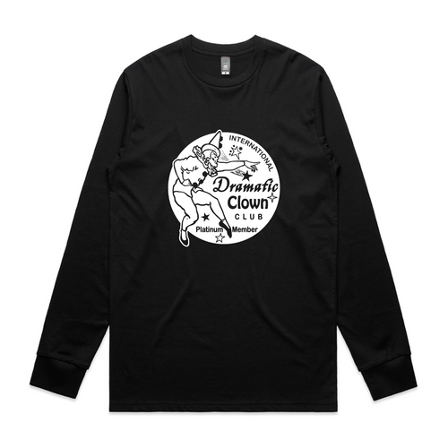 Dramatic Clown Club Tee by Lonely Kids Club. All clothing from our T-shirts to our shorts and hoodies are ethically made, and printed packed and shipped from Sydney.