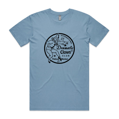 Dramatic Clown Club Tee by Lonely Kids Club. All clothing from our T-shirts to our shorts and hoodies are ethically made, and printed packed and shipped from Sydney.