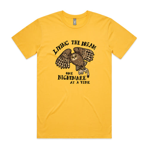 Living The Dream Tee by Lonely Kids Club. All clothing from our T-shirts to our shorts and hoodies are ethically made, and printed packed and shipped from Sydney.