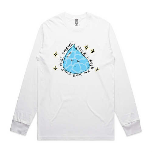 Drink Water Tee by Lonely Kids Club. All clothing from our T-shirts to our shorts and hoodies are ethically made, and printed packed and shipped from Sydney.