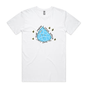 Drink Water Tee by Lonely Kids Club. All clothing from our T-shirts to our shorts and hoodies are ethically made, and printed packed and shipped from Sydney.