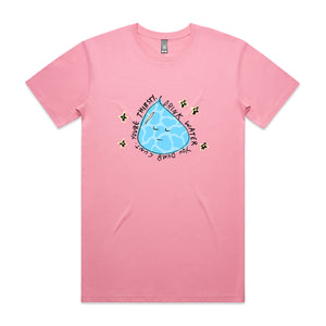 Drink Water Tee by Lonely Kids Club. All clothing from our T-shirts to our shorts and hoodies are ethically made, and printed packed and shipped from Sydney.