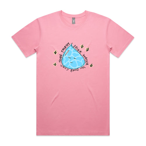 Drink Water Tee by Lonely Kids Club. All clothing from our T-shirts to our shorts and hoodies are ethically made, and printed packed and shipped from Sydney.