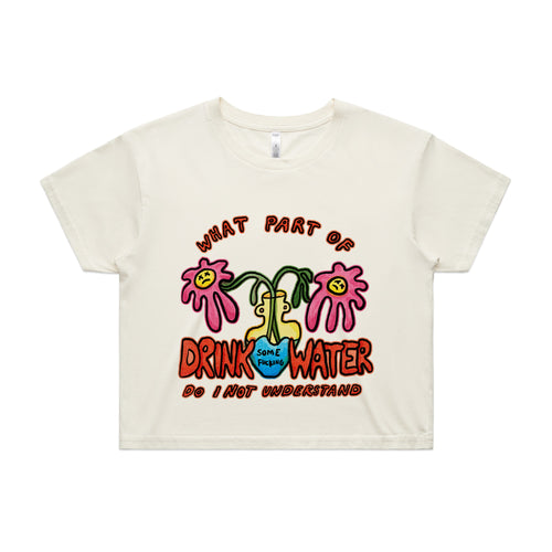Drink Some Fucking Water Tee by Lonely Kids Club. All clothing from our T-shirts to our shorts and hoodies are ethically made, and printed packed and shipped from Sydney.