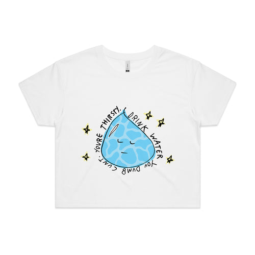 Drink Water Tee by Lonely Kids Club. All clothing from our T-shirts to our shorts and hoodies are ethically made, and printed packed and shipped from Sydney.