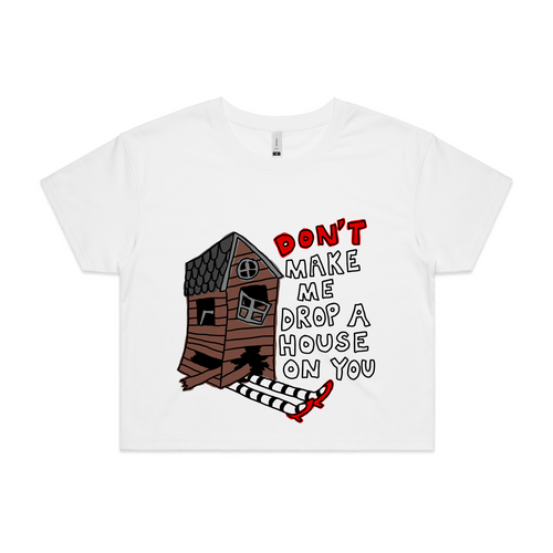Drop A House Tee by Lonely Kids Club. All clothing from our T-shirts to our shorts and hoodies are ethically made, and printed packed and shipped from Sydney.