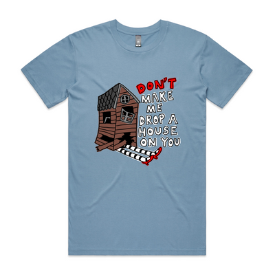Drop A House Tee by Lonely Kids Club. All clothing from our T-shirts to our shorts and hoodies are ethically made, and printed packed and shipped from Sydney.