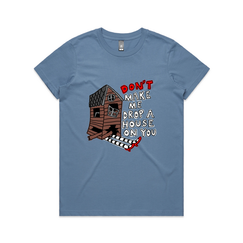 Drop A House Tee by Lonely Kids Club. All clothing from our T-shirts to our shorts and hoodies are ethically made, and printed packed and shipped from Sydney.