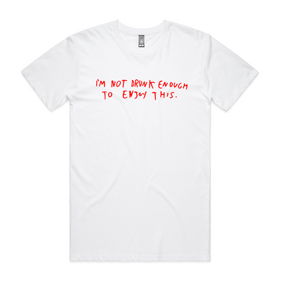 Drunk Xmas Tee by Lonely Kids Club. All clothing from our T-shirts to our shorts and hoodies are ethically made, and printed packed and shipped from Sydney.