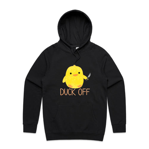 Duck Off Hoodie by Lonely Kids Club. All clothing from our T-shirts to our shorts and hoodies are ethically made, and printed packed and shipped from Sydney.